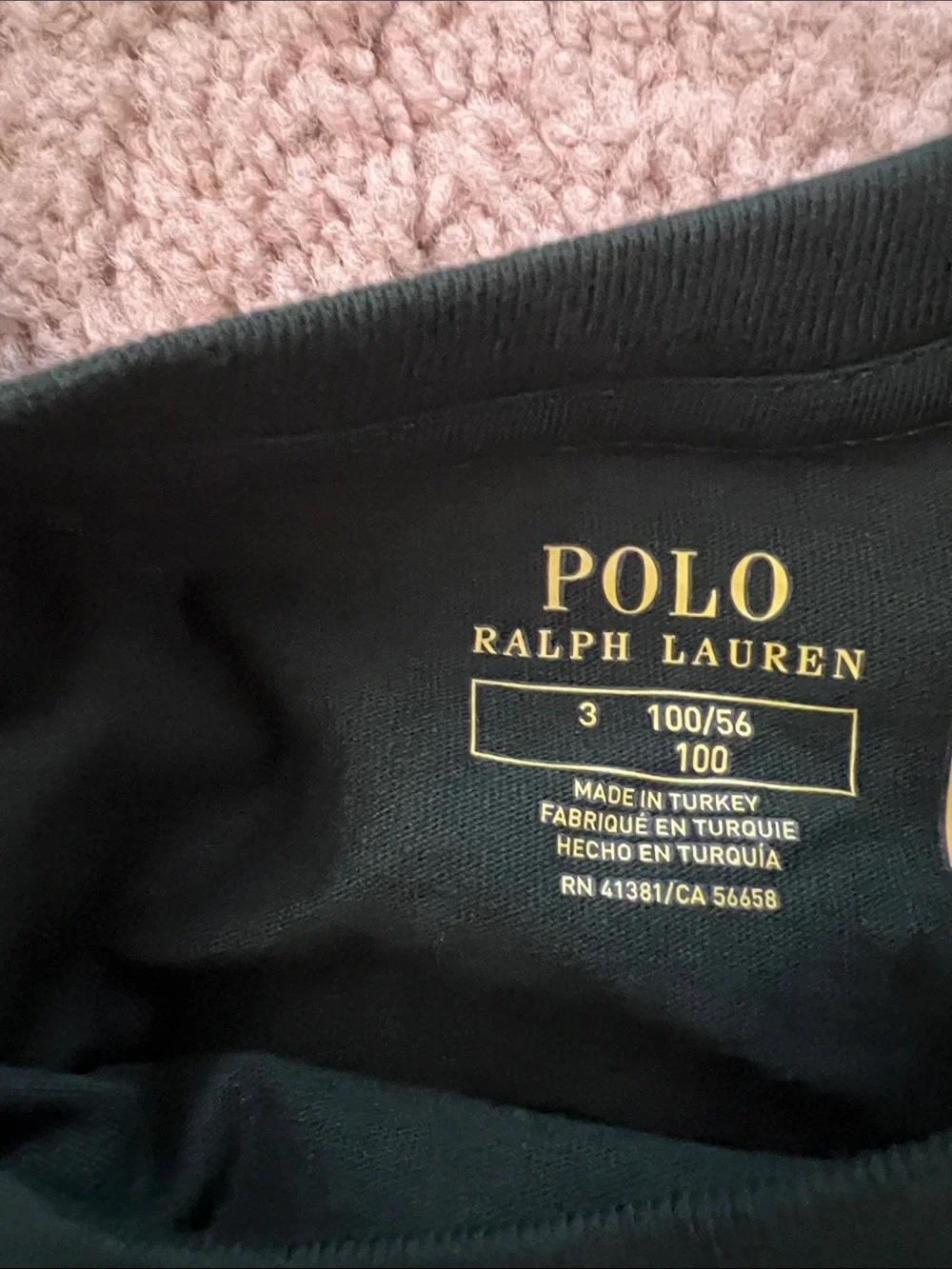 Ralph Lauren Dark Green Polo Bear Graphic Long-Sleeve Tee for children!
